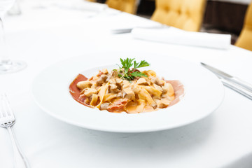 Pasta with mushrooms