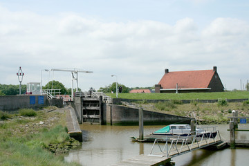 Naklejka premium The harbor of Termunterzijl