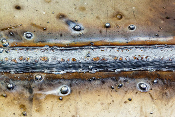 welding seam onto steel sheet metal