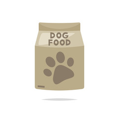 Dog food package icon vector