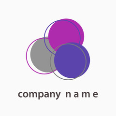 Geometric shapes vector design logo