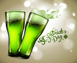 Advertising traditional St.Patricks Day. Highly detailed illustration.