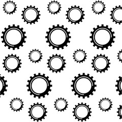 mechanical gears wheel technology pattern vector illustration
