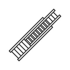 Double extension ladder linear icon