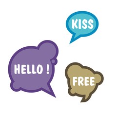 Speech bubbles template