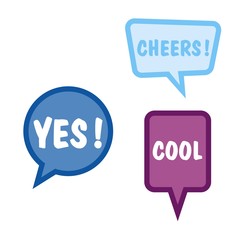 Speech bubbles template