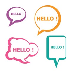 Speech bubbles template