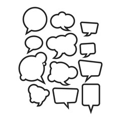 Speech bubbles template