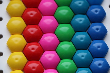 children's mosaic..background of multi-colored children's mosaic. colored stripes of plastic details of children's mosaic