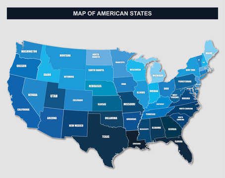 carte des états américain 