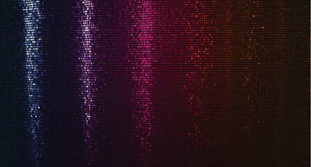 Vector abstract background with glossy colorful halftone effect. Cool backdrop design of glittering texture on dark spectrum.