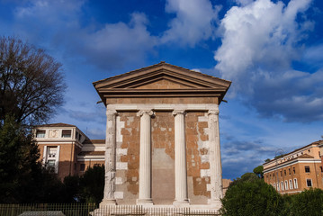 Fototapeta na wymiar Temple of Portunus in Rome