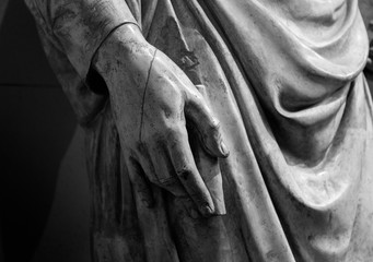 Fototapeta premium stone statue detail of human hand