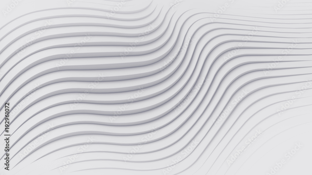 Poster Wave band abstract background surface 3d rendering