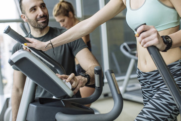 Instructor Working at Gym