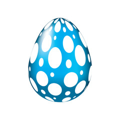 decorative easter egg ornament spotted vector illustration