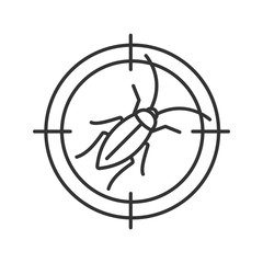 Cockroach target linear icon