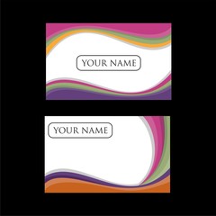 Business card or greeting card with bright colour template