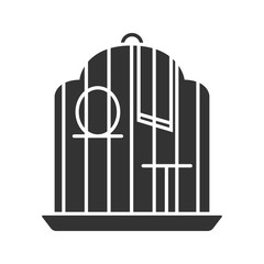 Birdcage glyph icon