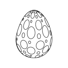 decorative easter egg ornament spotted vector illustration