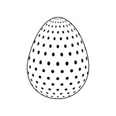 decorative easter egg ornament dotted vector illustration