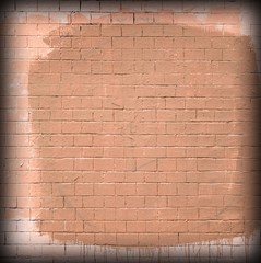 Old Yellow Brown Wall With Graffiti Art Frame Background Texture