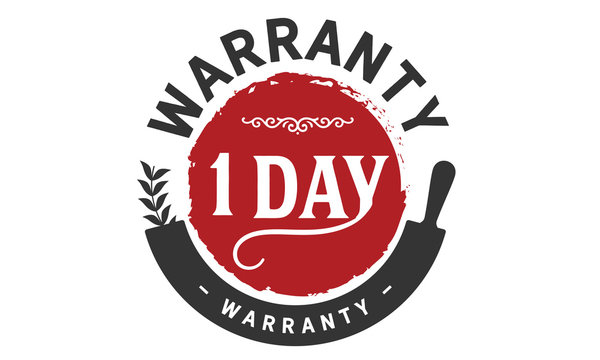 1 days warranty icon vintage rubber stamp guarantee