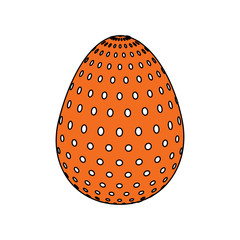 decorative easter egg ornament dotted vector illustration