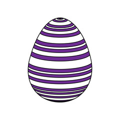 stripes decorative easter egg ornament festive vector illustration