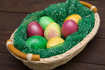 Wooden retro beer mug on the table in the bath