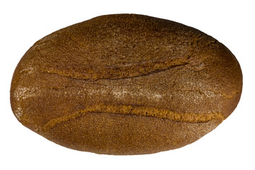 Rye bread isolated on white background