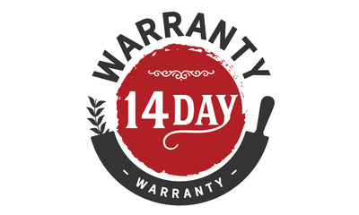 14 days warranty icon vintage rubber stamp guarantee