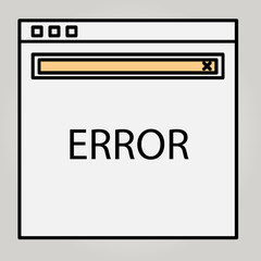 Vector icon site template, error, not found, message