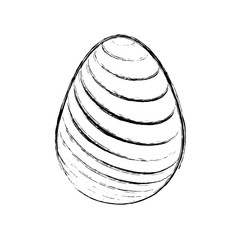 decorative easter egg ornament festive line vector illustration sketch design