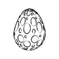 decorative easter egg ornament spotted vector illustration sketch design
