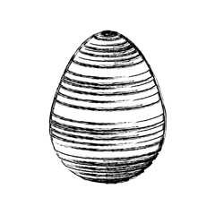 stripes decorative easter egg ornament festive vector illustration sketch design