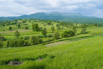 Fototapeta na wymiar Farmland in the Maramures countryside, Romania