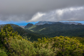Fototapeta na wymiar Spain Gomera island mountain landscape