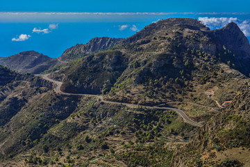 Fototapeta na wymiar Spain Gomera island road