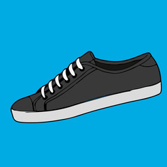 Sneakers. Sport shoes. Shoes for running. Vector illustration