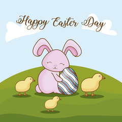 Happy easter day design