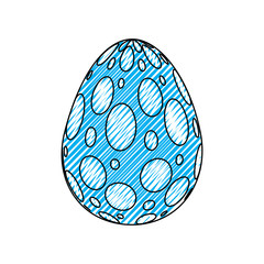 decorative easter egg ornament spotted vector illustration