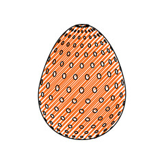 decorative easter egg ornament dotted vector illustration