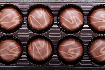 chocolate candy in a box