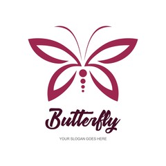 Fototapeta premium Butterfly logo template