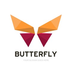 Naklejka premium Butterfly logo template