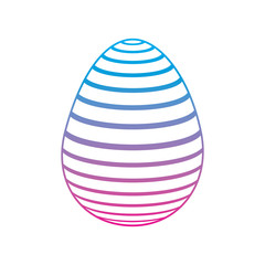 decorative easter egg ornament festive vector illustration degrade color line image