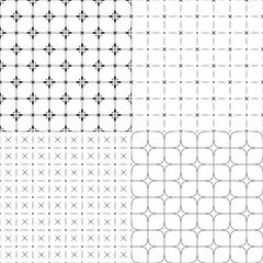 Set of four seamless geometric patterns. Swatches are included in vector file. 