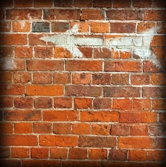 Red Brick Wall With Modern Graffiti Arrow Frame Background Texture