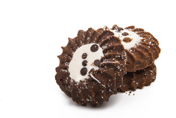 chocolate cookies isolated